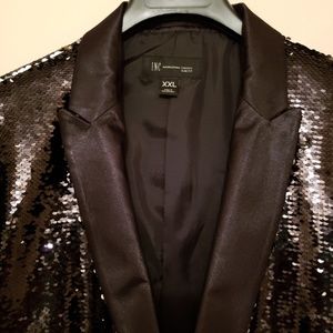 Like new, Men's INC. Black Sequin Jacket, XXL